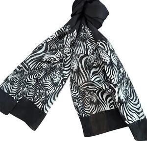 Italian-Made Vintage Animal Print Scarf
